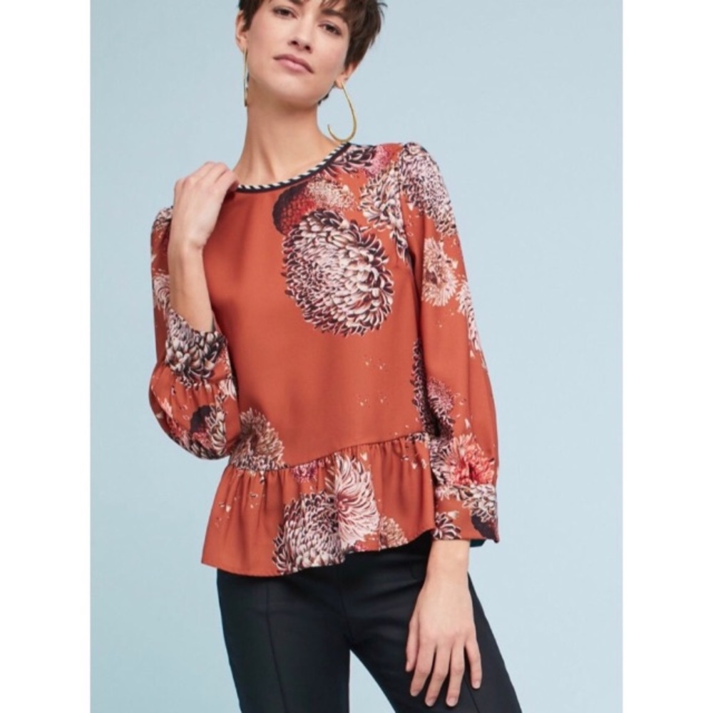 Anthropologie Vineet Bahl Alicia Peplum Top